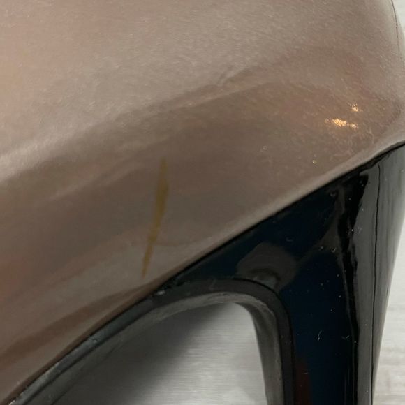 CARLOS Santana Taupe Peep Toe Heel Bow Tie Shoes Size 6 - Picture 13 of 13